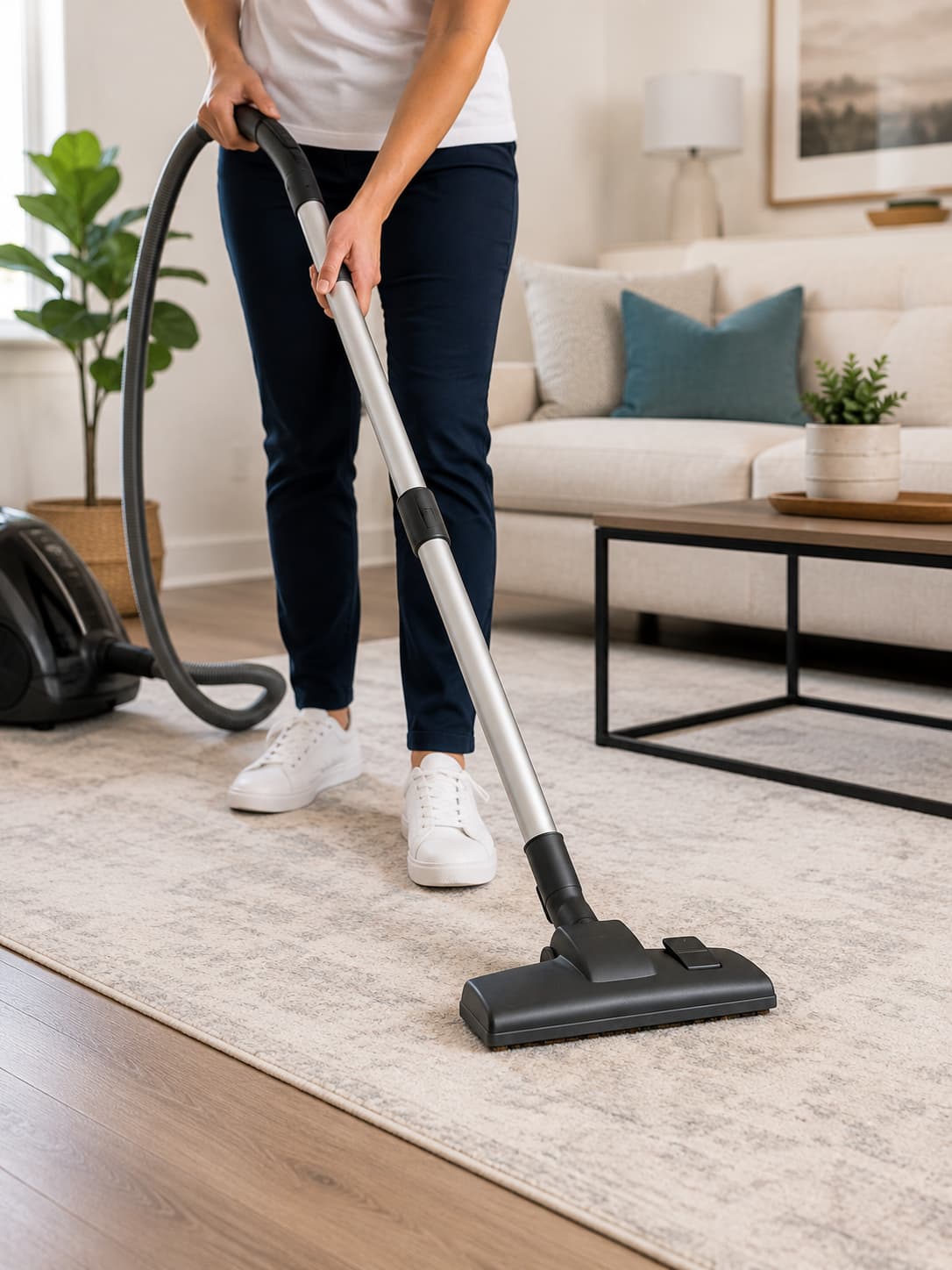 Living area cleaning